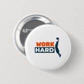 Arbeitsharte Basketball Button (Vorne & Hinten)