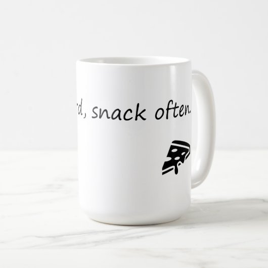 Arbeitsharter Snack oft - Motivation Kaffeetasse (VorderseiteRechts)
