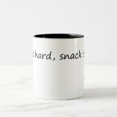 Arbeitsharter Snack oft - Motivation Zweifarbige Tasse (Mittel)