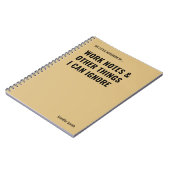 Arbeitshinweise und andere Dinge Witziges Zitat Notizblock (Linke Seite)