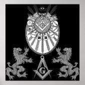 Arbeitsinstrumente und Löwen Poster (Vorne)