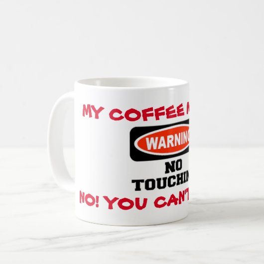 ARBEITSKAFFEE TASSE FUNNY SCHRITT OFF (Vorderseite Links)