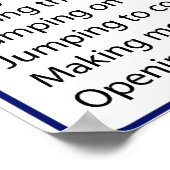 Arbeitskalorien Poster (Ecke)