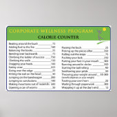 Arbeitskalorien Poster (Vorne)