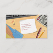 Arbeitskarte des Rechnungsbüros Visitenkarte (Rückseite)