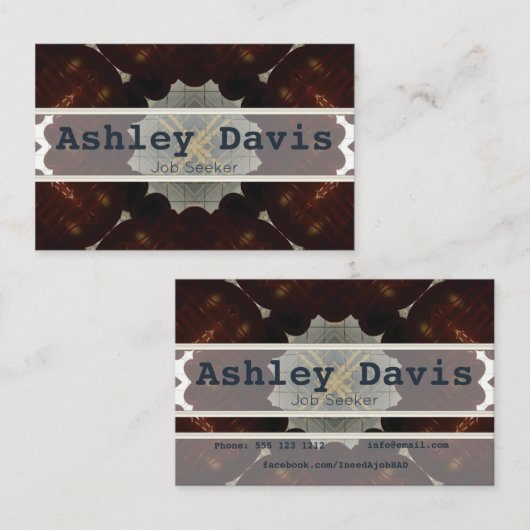 Arbeitskarten Visitenkarte (Vorne/Hinten)