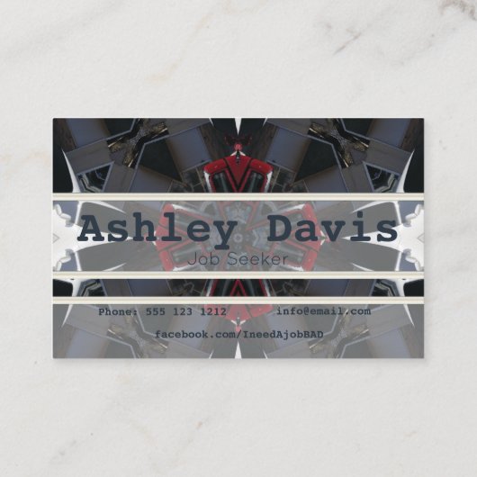 Arbeitskarten Visitenkarte (Rückseite)