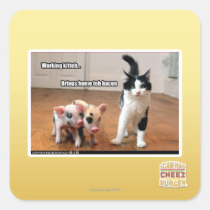 Arbeitskitte Quadratischer Aufkleber