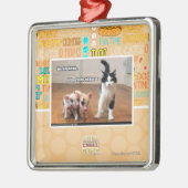 Arbeitskitteh Silbernes Ornament (Links)