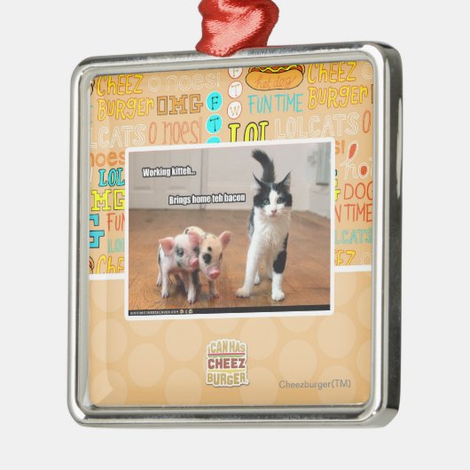 Arbeitskitteh Silbernes Ornament (Links)