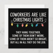 Arbeitskollegen sind wie Weihnachtslichter Feiertagskarte (Vorne/Hinten)