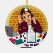 Arbeitskraft Keramik Ornament (Vorne)