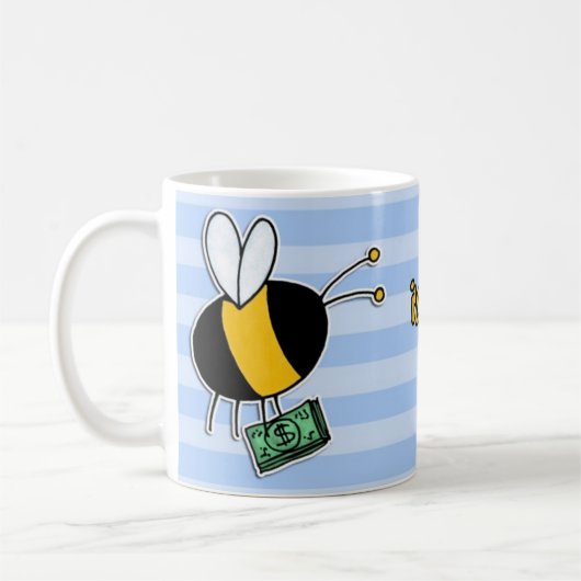 Arbeitskraftbiene - Banker Kaffeetasse (Links)