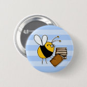 Arbeitskraftbiene - Bibliothekar Button (Vorne & Hinten)