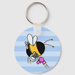 Arbeitskraftbiene - Friseur Schlüsselanhänger
