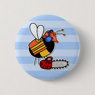 Arbeitskraftbiene - Holzfäller Button