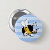 Arbeitskraftbiene - Kellnerin Button (Vorne & Hinten)