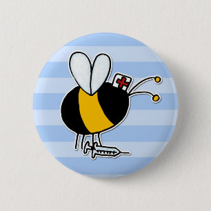 Arbeitskraftbiene - Krankenschwester Button
