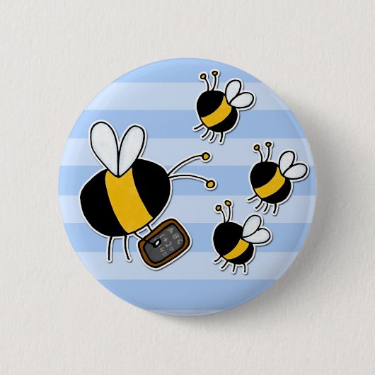 Arbeitskraftbiene - Lehrer Button (Vorderseite)