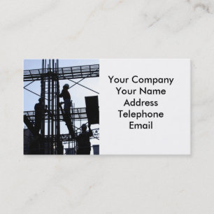 Arbeitskräfte an einer Baustelle Visitenkarte