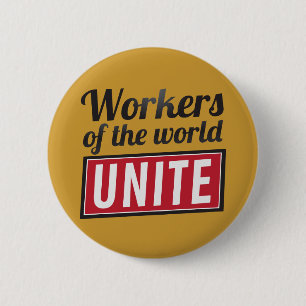 Arbeitskräfte der Welt VEREINIGEN Button