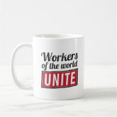 Arbeitskräfte der Welt VEREINIGEN Kaffeetasse (Links)
