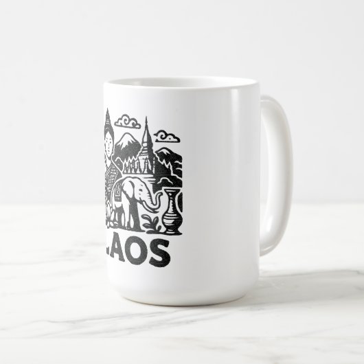 Arbeitskulturelles Design Kaffeetasse (VorderseiteRechts)