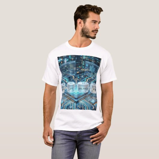 Arbeitslebensbalance | Tech-Programmierer Coding | T-Shirt (Vorne ganz)