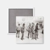 Arbeitslose in London 2 Magnet (Vorderseite/Rückseite)