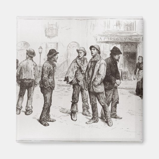 Arbeitslose in London 2 Magnet (Vorne)