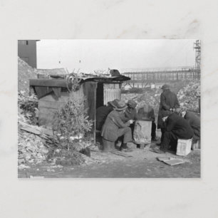 Arbeitslose und Obdachlose 1938 Feiertagspostkarte