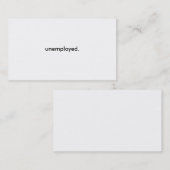arbeitslose Visitenkarten Visitenkarte (Vorne/Hinten)