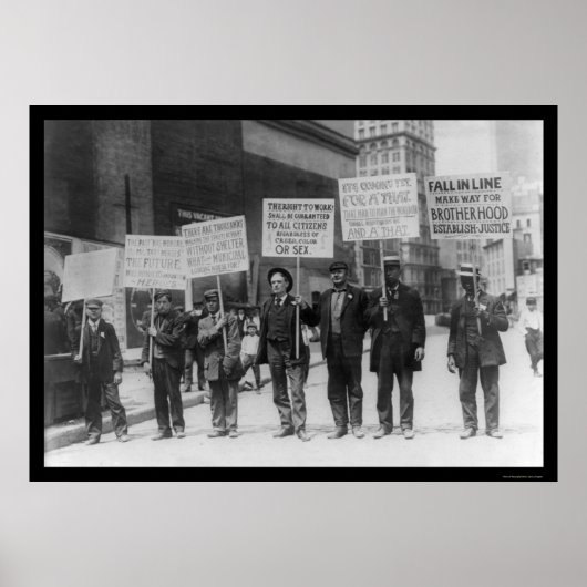 Arbeitslosenparade NYC 1909 Poster (Vorne)