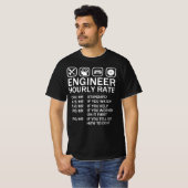 Arbeitslosenquote des Ingenieurs Stundensatz T-Shirt (Vorne ganz)