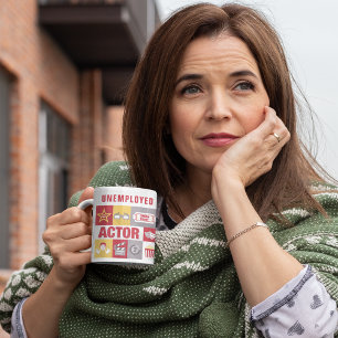 Arbeitsloser Schauspieler ikonisch gestaltet Kaffeetasse