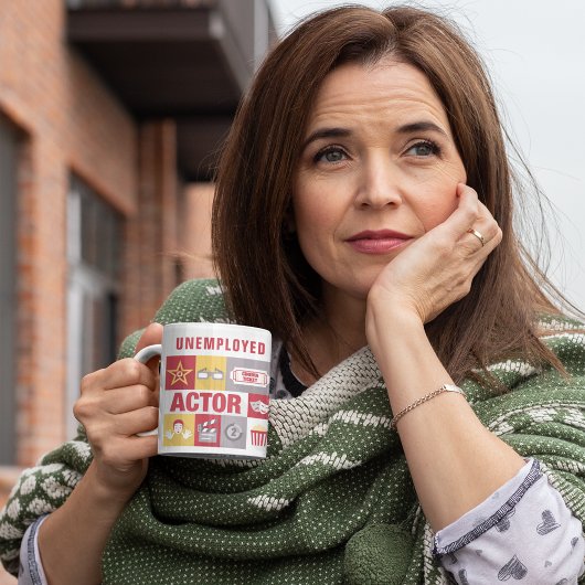 Arbeitsloser Schauspieler ikonisch gestaltet Kaffeetasse