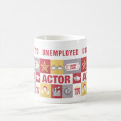 Arbeitsloser Schauspieler ikonisch gestaltet Kaffeetasse (Mittel)
