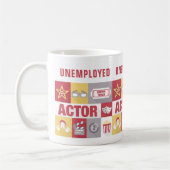 Arbeitsloser Schauspieler ikonisch gestaltet Kaffeetasse (Links)