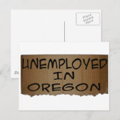 ARBEITSLOSIGKEIT IN OREGON POSTKARTE (Vorne/Hinten)