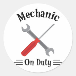 Arbeitsmechanismus Runder Aufkleber