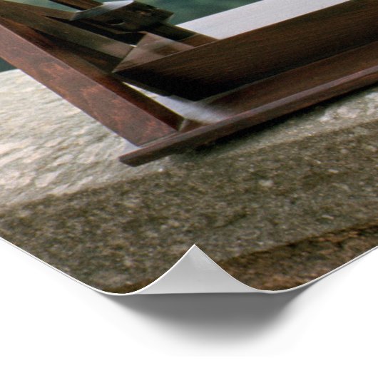 Arbeitsmodell einer Olivenpresse Poster (Ecke)