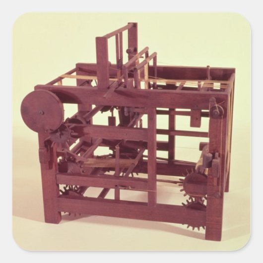 Arbeitsmodell eines Sitzes Quadratischer Aufkleber (Vorderseite)