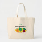 Arbeitsmodus für Ehemänner: Veggie Shopper Tote Ba Jumbo Stoffbeutel (Vorne)