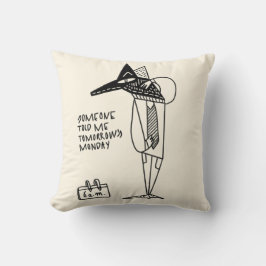 Arbeitsmontag beschäftigt müde kissen