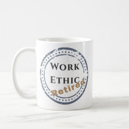 Arbeitsmoral: Ruhestand Kaffeetasse
