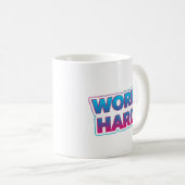 Arbeitsmotivierende Typografie Kaffeetasse (VorderseiteRechts)