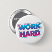 Arbeitsmotivierende Typografie-Quote Button (Vorne & Hinten)