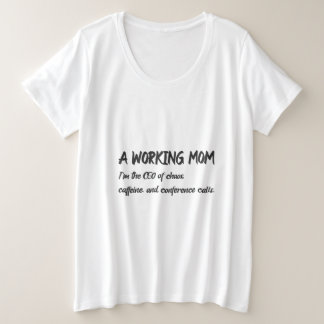 Arbeitsmutter ICH BIN DER CEO VON Chaos, Koffein U Große Größe T-Shirt