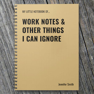 Arbeitsnotizen & Andere Lustige Zitate Notizblock