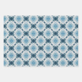 ARBEITSPAPIER - 3 SCHUHE BLAU GESCHENKPAPIER SET (Vorderseite 2)